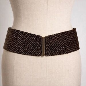 Wide leather belt